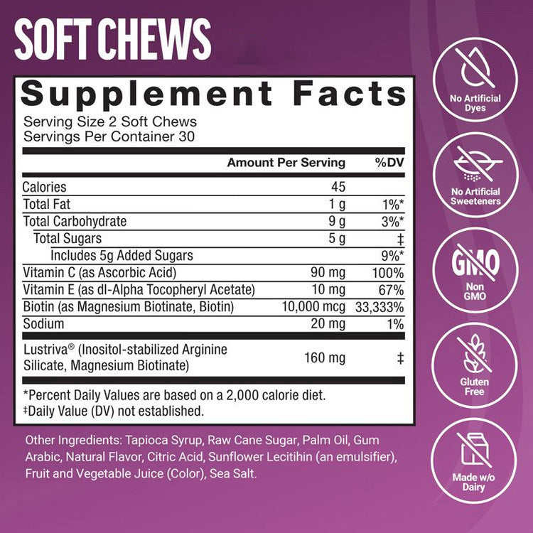 Hair Growth Biotin Gummies